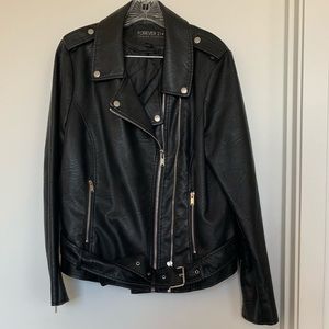 Forever21+ Black Leather Jacket